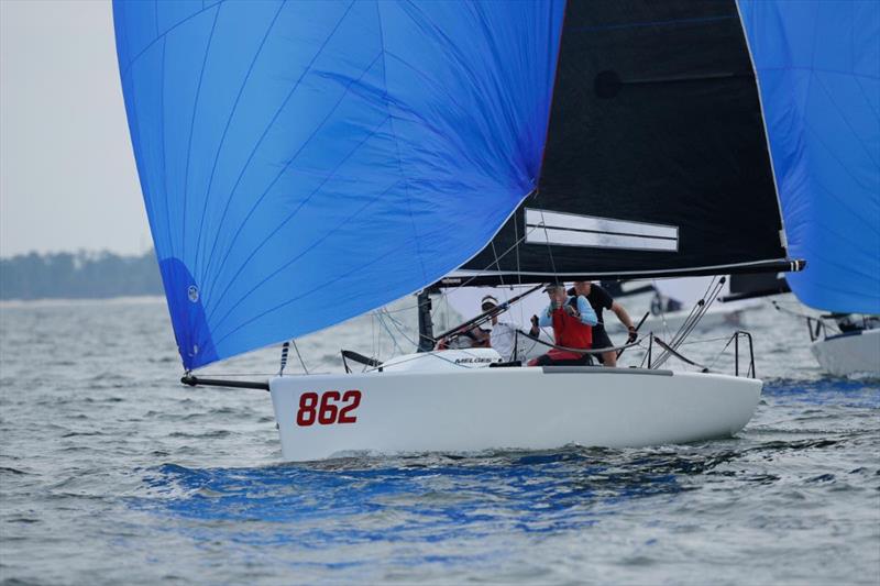 2019 Corinthian Melges 24 U.S. National Champion Steve Suddath aboard 3 1/2 Men came on strong on Day Two moving into the all-amateur division lead - 2022 U.S. Melges 24 National Championship photo copyright Joy Dunigan taken at Pensacola Yacht Club and featuring the Melges 24 class