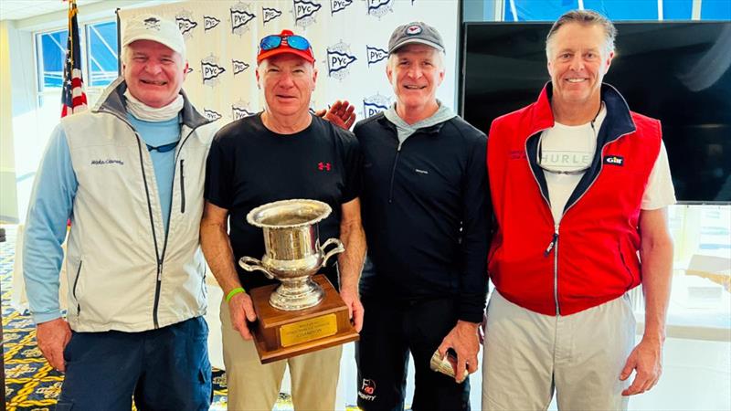 From left to right, 2022 Corinthian Melges 24 U.S. National Champions Steve Burke, Steve Suddath, Shawn Burke and Dave Chapin - 2022 U.S. Melges 24 National Championship photo copyright Joy Dunigan taken at Pensacola Yacht Club and featuring the Melges 24 class