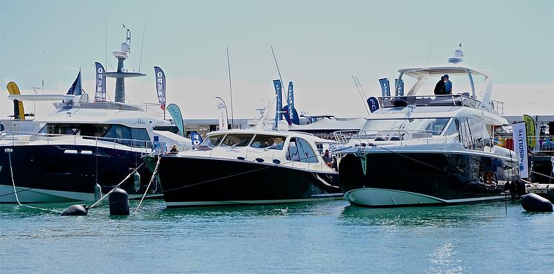 Grand Banks 55 (centre) - Auckland On the Water Boat Show - Day 4 - September 30, 2018 photo copyright Richard Gladwell taken at 