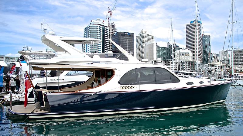 Grand Banks / Palm Beach Motor Yachts - hard to believe this is a seven year old vessel - Auckland On the Water Boat Show - Day 4 - September 30, 2018 photo copyright Richard Gladwell taken at 