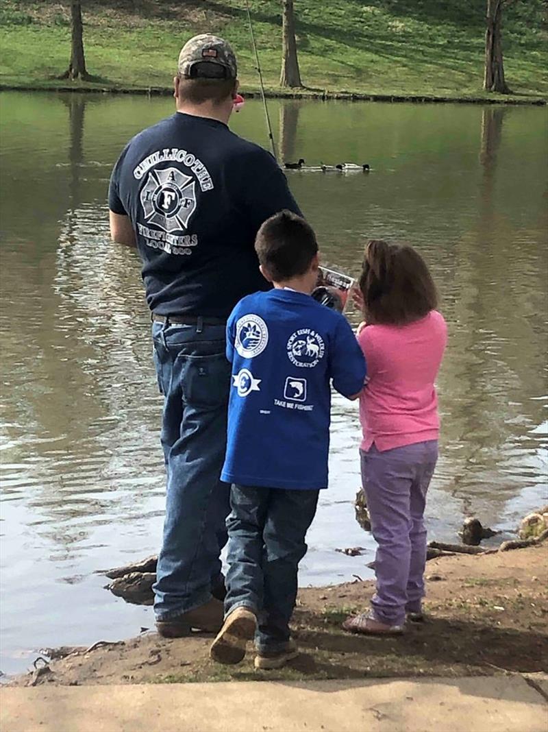 Union volunteers hosted 187 kids during Fish With A Fire Fighter Day April 13 at Yoctangee Park in Chillicothe, Ohio photo copyright Union Sportsmen’s Alliance taken at 