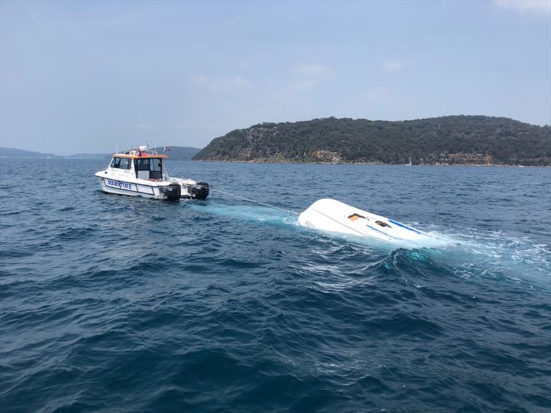 NSW Maritime vessel capsize photo copyright maritimemanagement.transport.nsw.gov.au taken at 