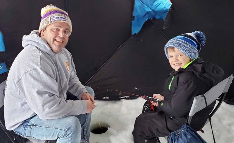 Participants Tony Wilking (left) and son Jack were all smiles waiting for a fish to take the bait. - photo © Union Sportsmen's Alliance