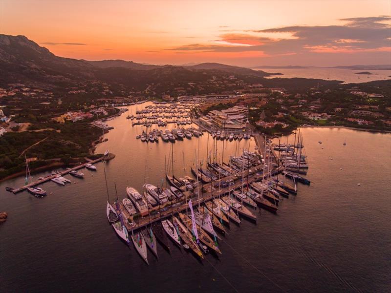The Maxi Yacht Rolex Cup dock off the Yacht Club Costa Smeralda in 2019 photo copyright Studio Borlenghi / IMA taken at Yacht Club Costa Smeralda
