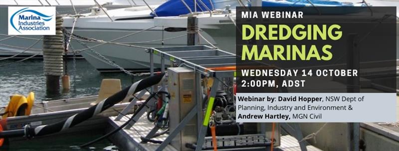 Webinar - Dredging Marinas Navigation Channels photo copyright Marina Industries Association taken at 