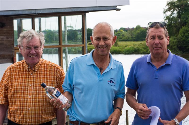 Race winner Pete Coop (centre)and the OODs in the Border Counties midweek sailing at Chester Sailing and Canoe Club photo copyright PeteChambers@boodogphotography taken at Chester Sailing & Canoeing Club