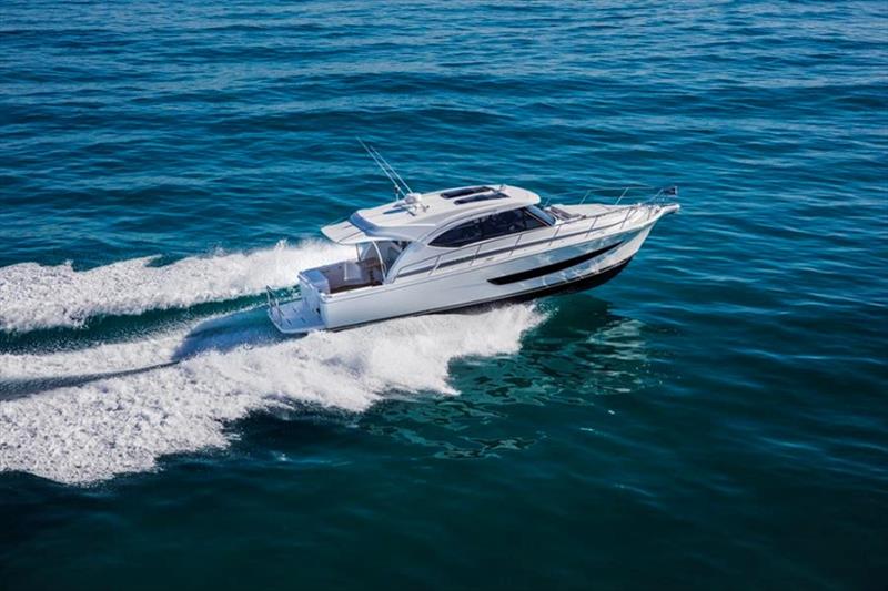 The Riviera 395 SUV made her World Premiere at the 2018 Sanctuary Cove International Boat Show photo copyright Riviera Australia taken at  and featuring the Power boat class