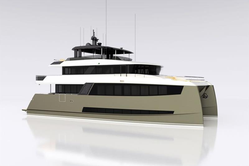 Tri-deck 25-metre catamaran design photo copyright Amasea Yachts taken at  and featuring the Power boat class