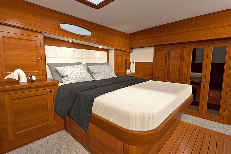 Master Stateroom of the new Grand Banks 54 photo copyright Grand Banks / Palm Beach taken at  and featuring the Power boat class