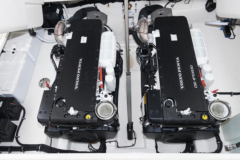 Twin Volvo Penta D6 engines onboard the Riviera 445 SUV photo copyright Gary Compton taken at  and featuring the Power boat class