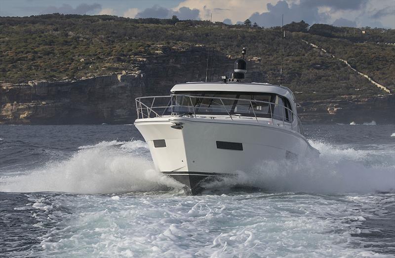 The Riviera 445SUV, now with the 480hp Volvo Penta inline sixes - Riviera trip Gold Coast to Sydney photo copyright John Curnow taken at  and featuring the Power boat class