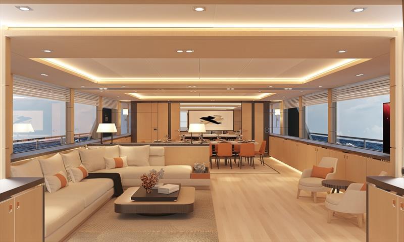 Bering 145 salon photo copyright Bering Yachts taken at  and featuring the Power boat class