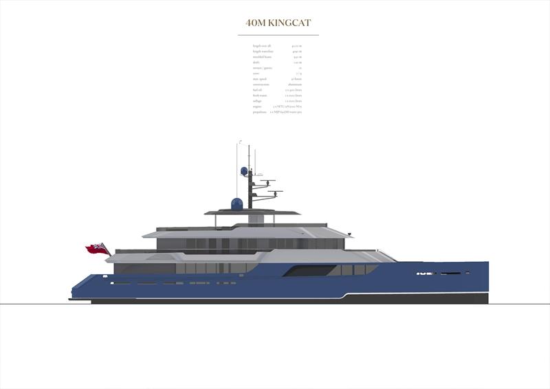 Kingship KingCat 40m photo copyright renderings by Vripack taken at  and featuring the Power boat class