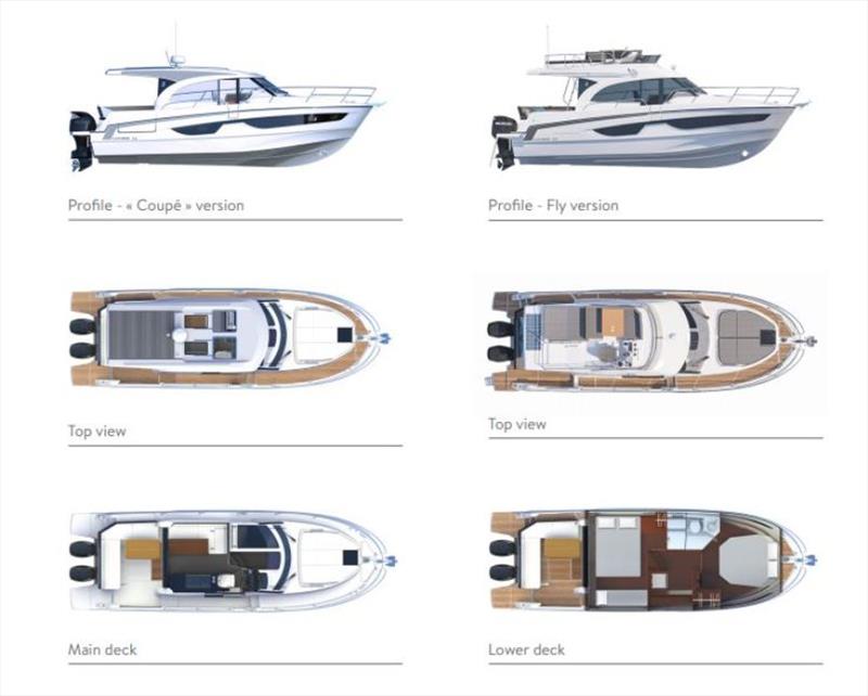 Antares 11 layouts photo copyright Beneteau taken at  and featuring the Power boat class