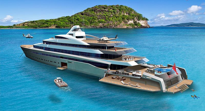118m design from 2010 photo copyright Tony Castro Yachts taken at  and featuring the Power boat class