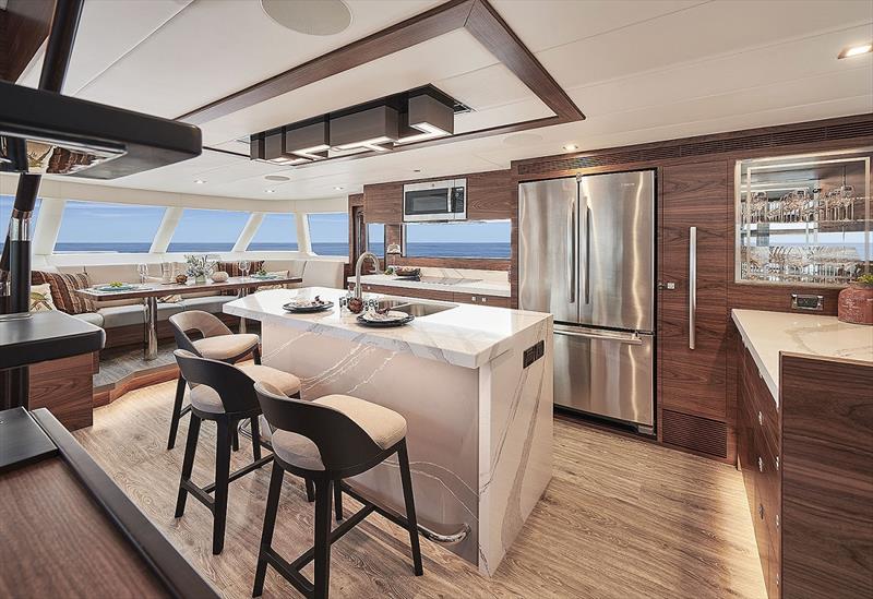 Horizon V68 Hull  Four - Country kitchen-style galley photo copyright Horizon Yachts taken at  and featuring the Power boat class
