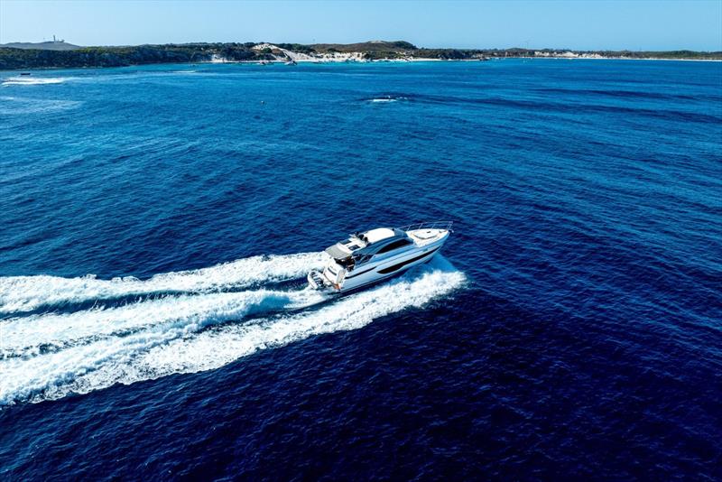 'Moet on Ice' on her way to Rottnest Island photo copyright Riviera Australia taken at  and featuring the Power boat class