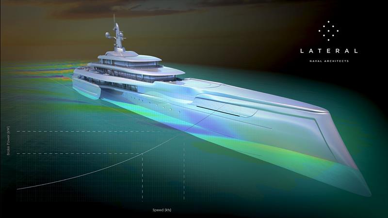 Spear, the 140m trimaran yacht concept - photo © Lateral Naval Architects