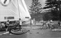 Iain Murray's Color 7 18ft Skiff launching ahead of a Sydney Harbour Marathon © John Stanley Collection