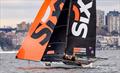 Spinnaker run for Sixt during the 18ft Skiff Queen of the Harbour 2024 © SailMedia