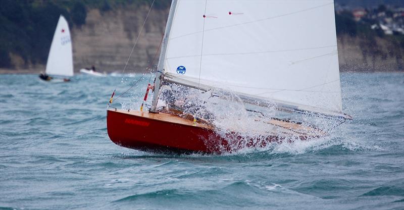Murrays Bay Winter Champs, 2010. Erica Dawson sailing #1199, powered up in the fresh conditions. The October regatta remains a season by season 'litmus test' of class health. - photo © Brian Peet