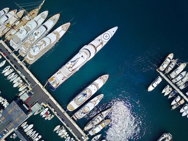 Superyachts in a marina photo copyright METSTRADE taken at  and featuring the Superyacht class