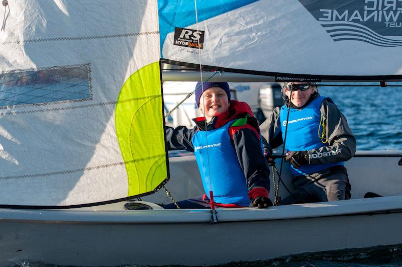 Smiles all round during the NEYYSA North Region Youth & Junior Team Racing  photo copyright Dave Wood taken at Ripon Sailing Club and featuring the Team Racing class