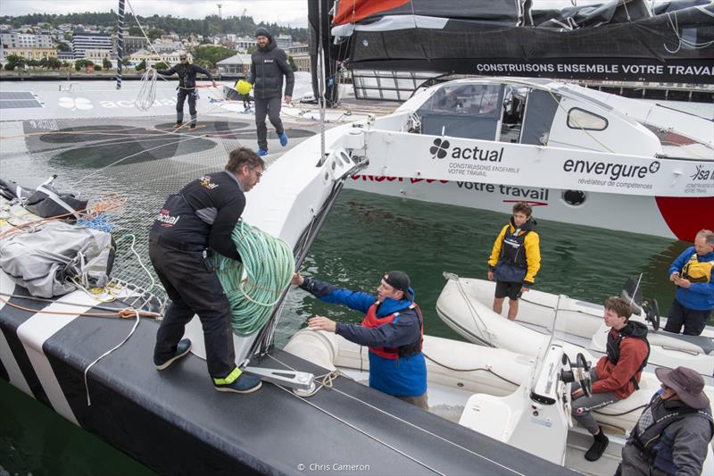 Arkea Ultim Challenge - Brest : Anthony Marchand leaves Dunedin, New Zealand photo copyright Chris Cameron taken at  and featuring the Trimaran class