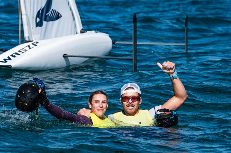 WASZP Games 2023 - Hattie Rogers and Sam Street claim victory photo copyright FSR Media House taken at Sorrento Sailing Couta Boat Club and featuring the WASZP class